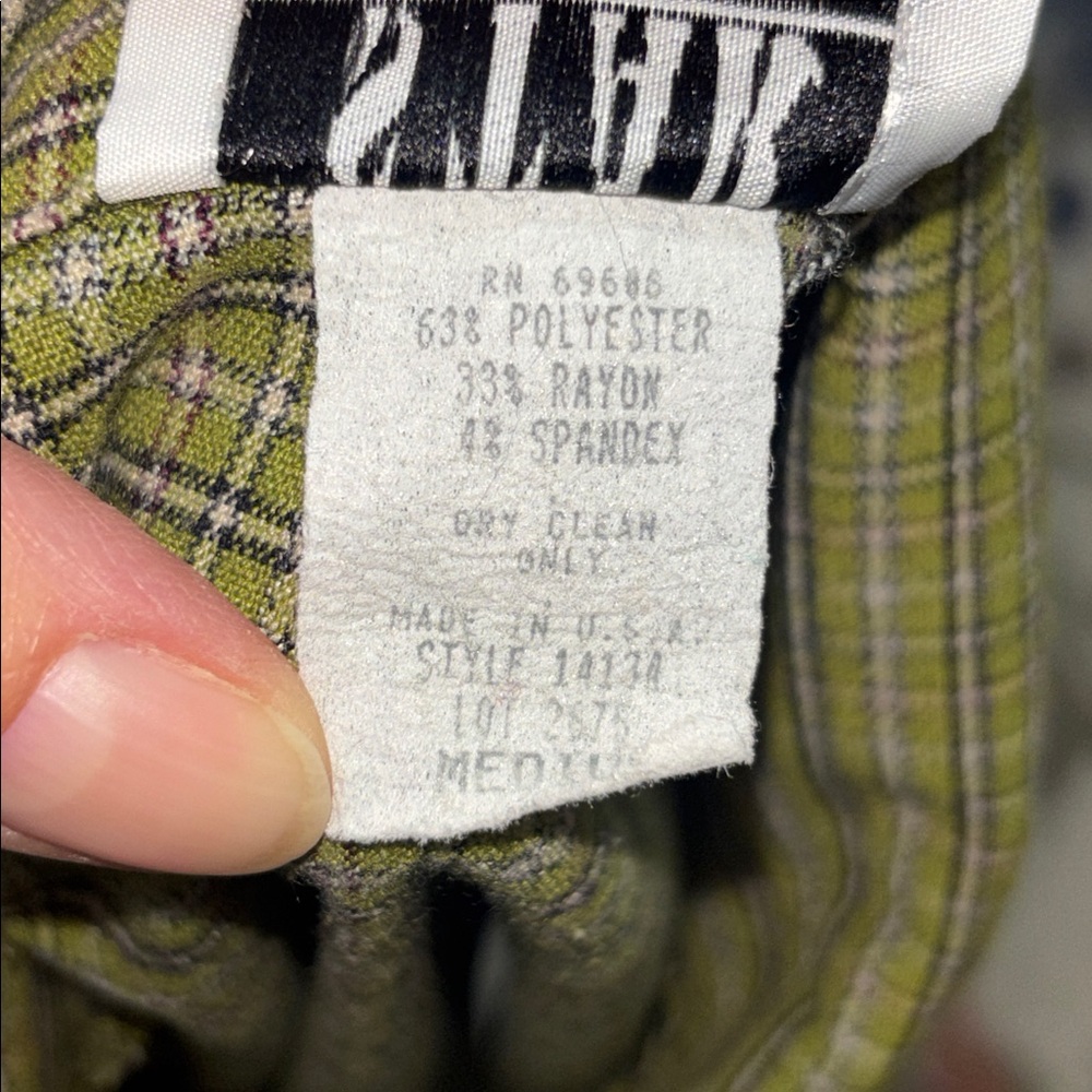 Star C.C.C. Vintage Green Plaid Sleeveless Top blouse, button down, USA, Medium - Picture 8 of 8